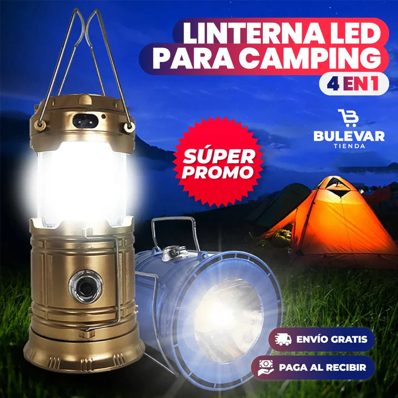 LINTERNA LED 3 EN 1 PARA CAMPING