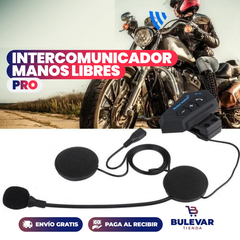 INTERCOMUNICADOR MANOS LIBRES PRO PARA MOTOS