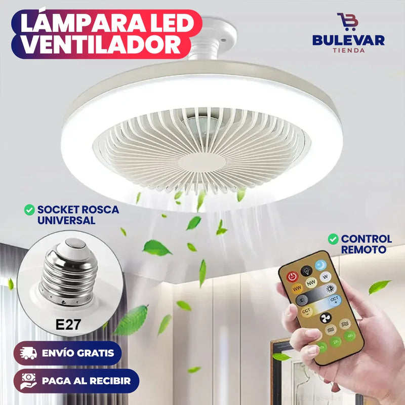 LAMPARA LED+ VENTILADOR