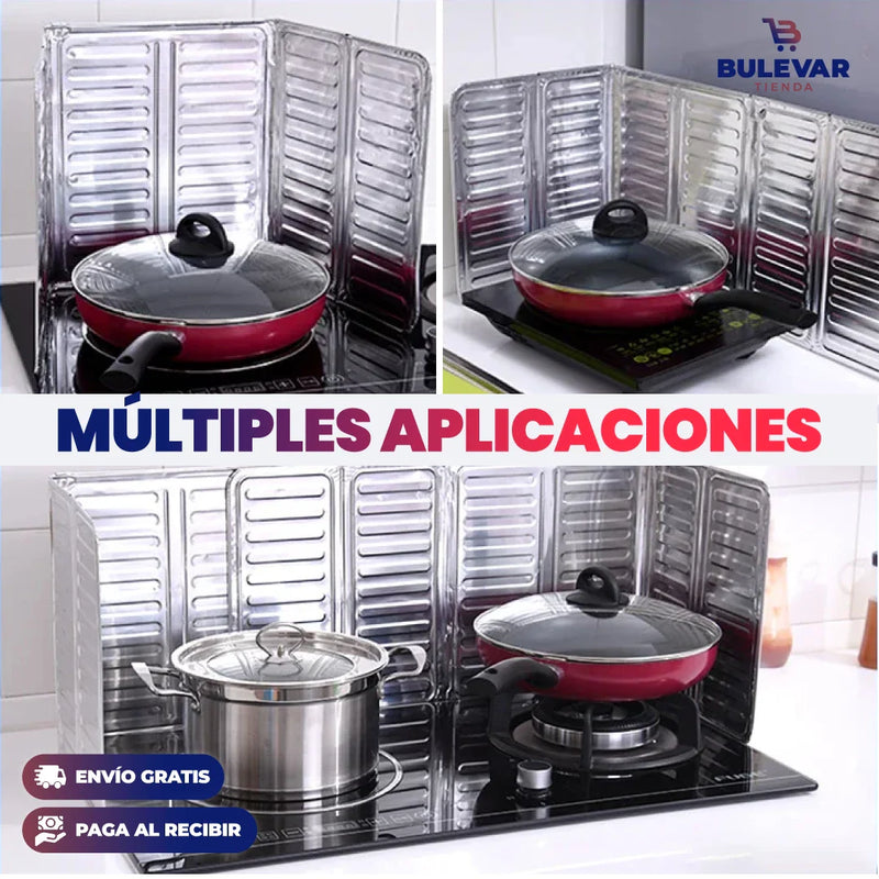 PACK DE 3 PROTECTORES DE ACEITE RESISTENTE AL CALOR PARA LA COCINA