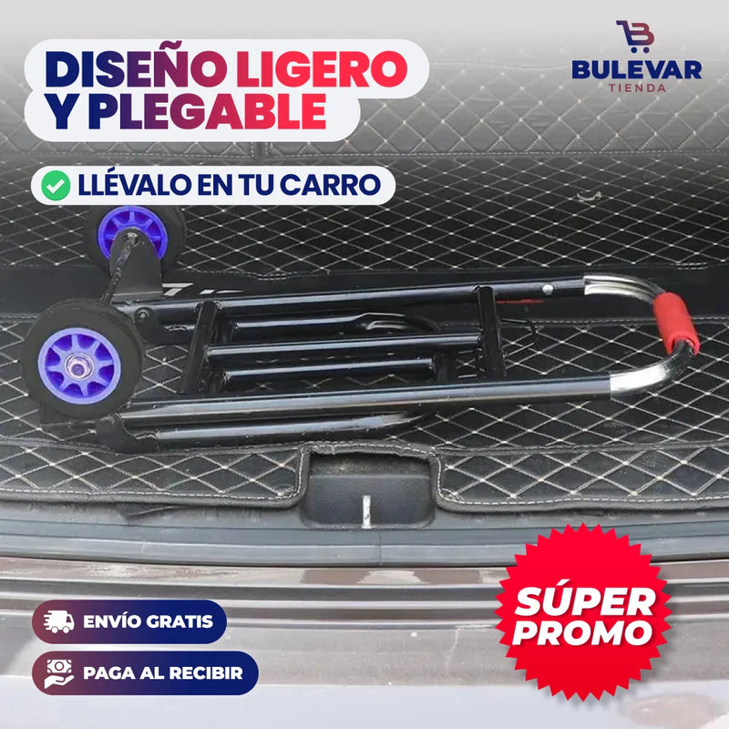 CARRITO MONTA CARGA PLEGABLE PORTÁTIL