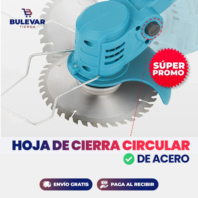 🍃 CORTADORA PODADORA DE CÉSPED RECARGABLE 🪵