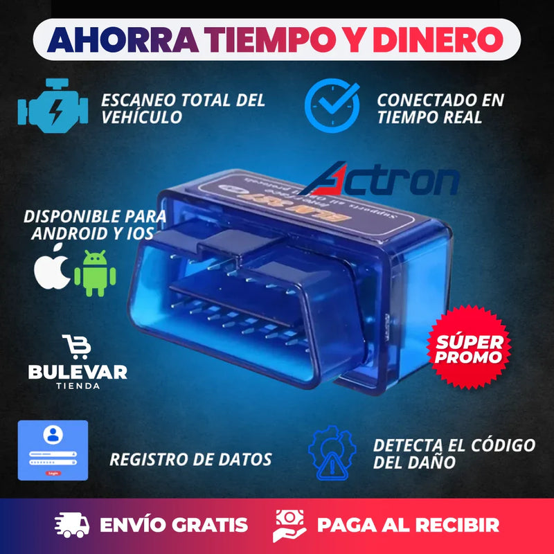 MINI ESCÁNER DE DIAGNÓSTICO PARA AUTOS + ENVÍO GRATIS