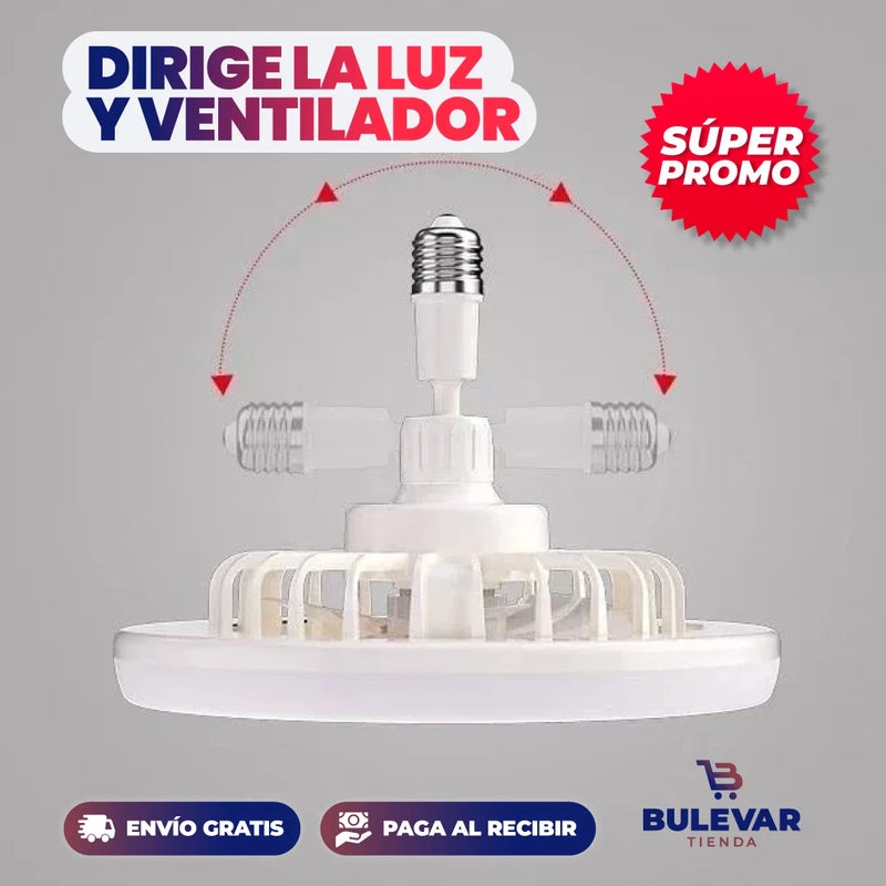LAMPARA LED+ VENTILADOR