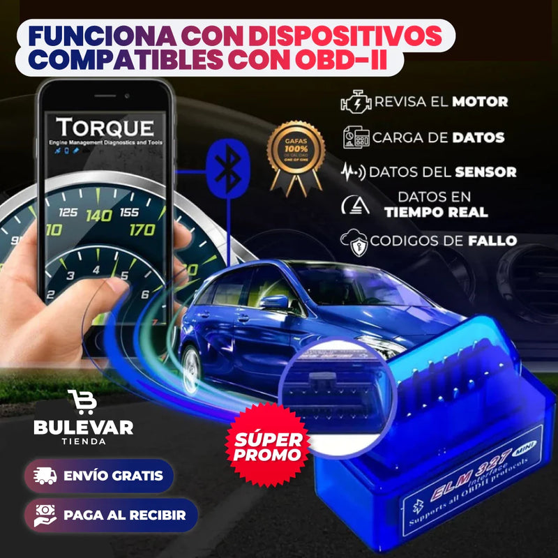 MINI ESCÁNER DE DIAGNÓSTICO PARA AUTOS + ENVÍO GRATIS
