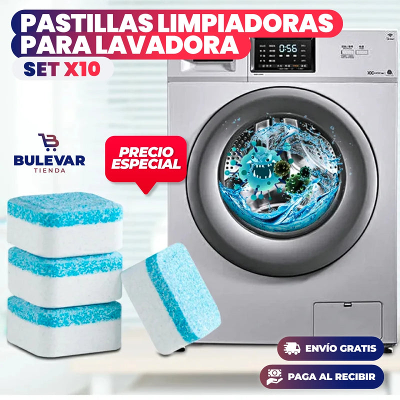 PASTILLAS DE MANTENIMIENTO LIMPIADORAS ANTI MAL OLOR PARA LAVADORA X12