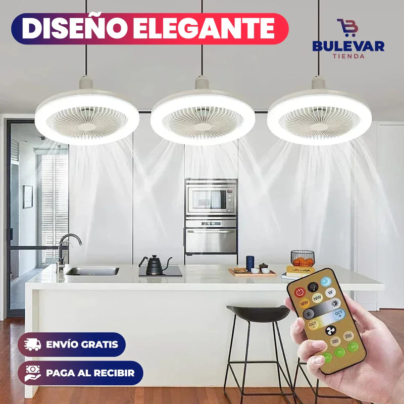LAMPARA LED+ VENTILADOR